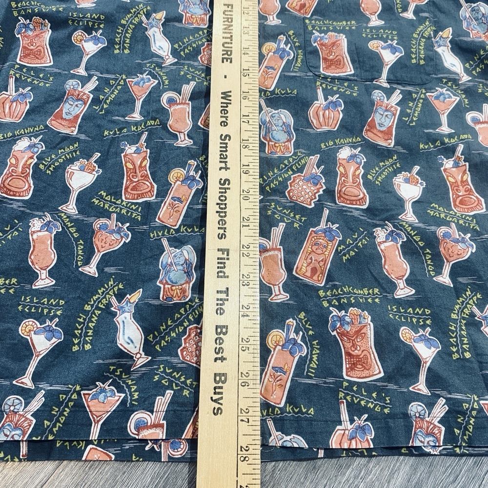 Vintage Reyn Spooner Hawaiian Cocktail Shirt Mens Large Novelty Bar Aloha Button - Picture 5 of 8